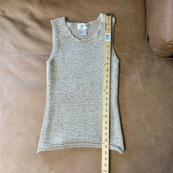 CC Hughes Light Brown Knit Sweater Tank Top Women’s Size Small - Picture 2 of 5